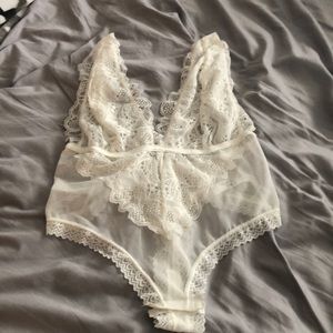 White  Lingerie Bodysuit